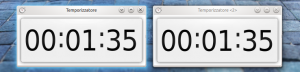 Timer widgets comparison (left: C++ version, right: QML version)
